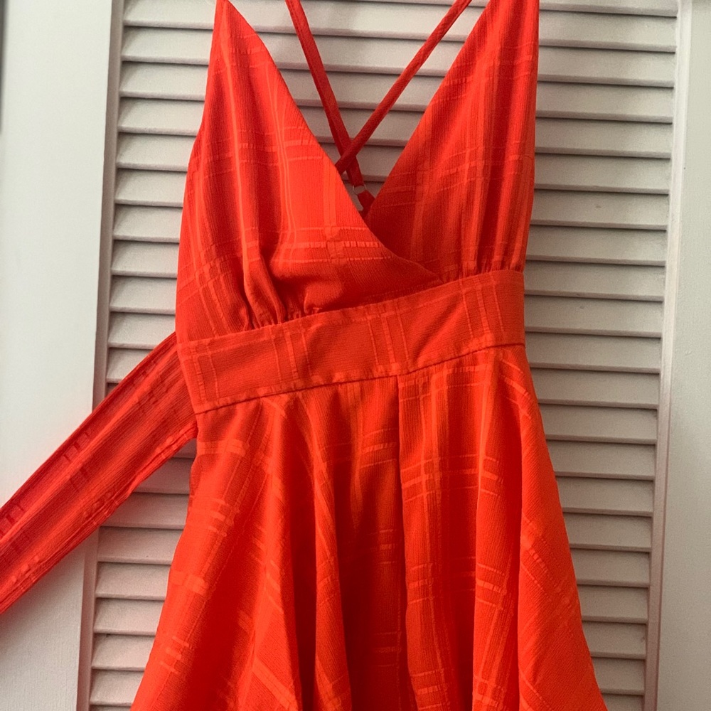 Electric Orange Romper